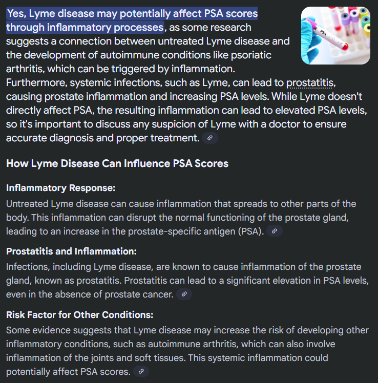 psa and lyme disease
